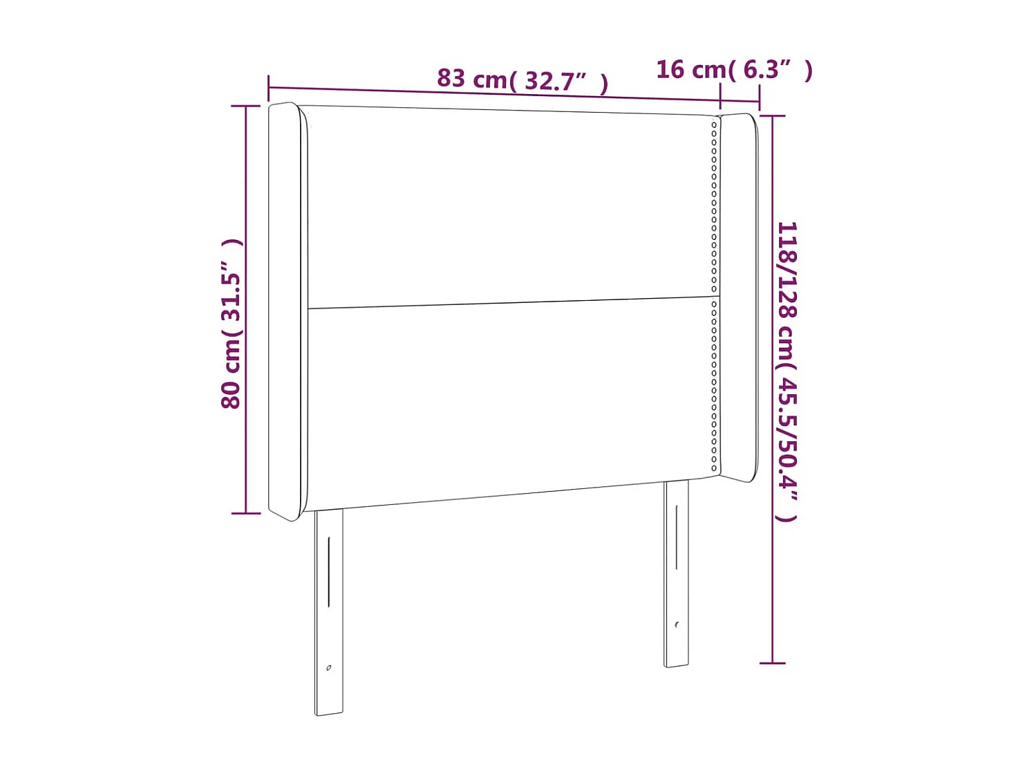 Cabeceira cama c/ LED tecido 83x16x118/128 cm cinza-acastanhado