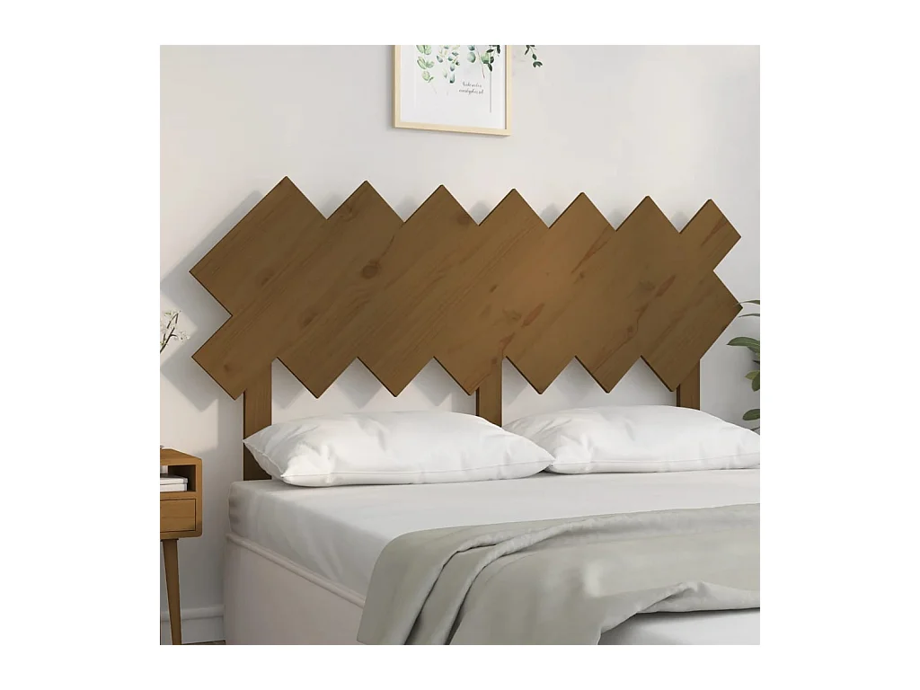 Tête de lit Marron miel 151,5x3x81 cm Bois massif de pin