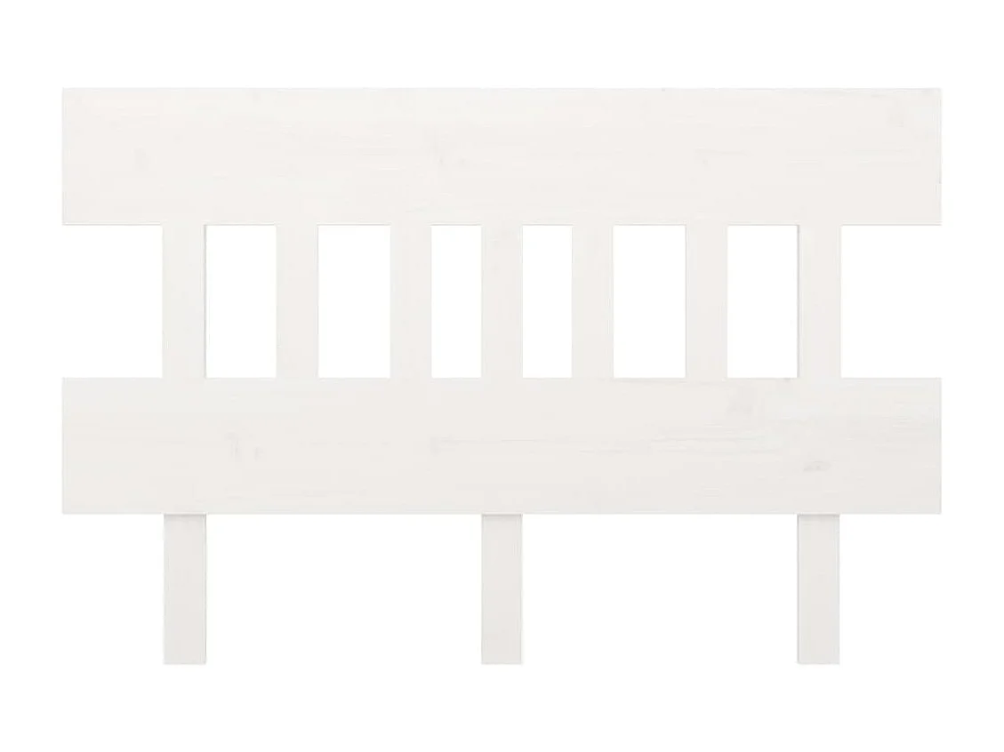 Cabecero de cama madera maciza de pino blanco 123,5x3x81 cm
