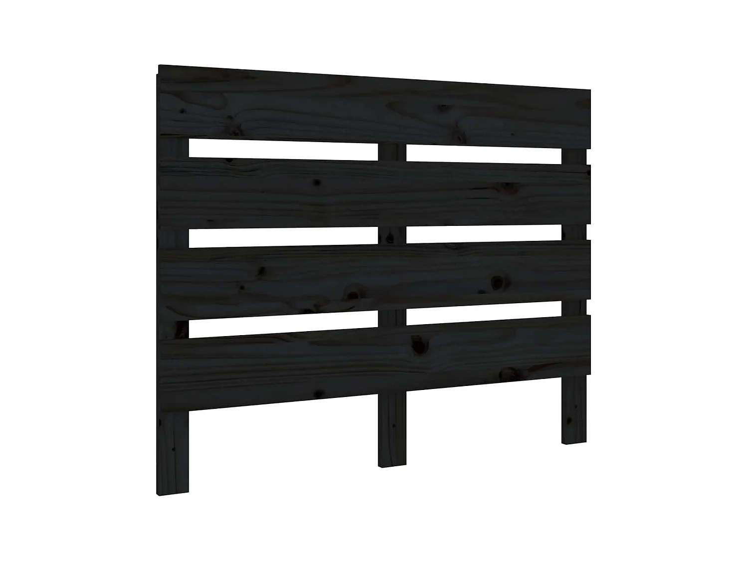 Cabecero de cama madera maciza de pino negro 100x3x80 cm
