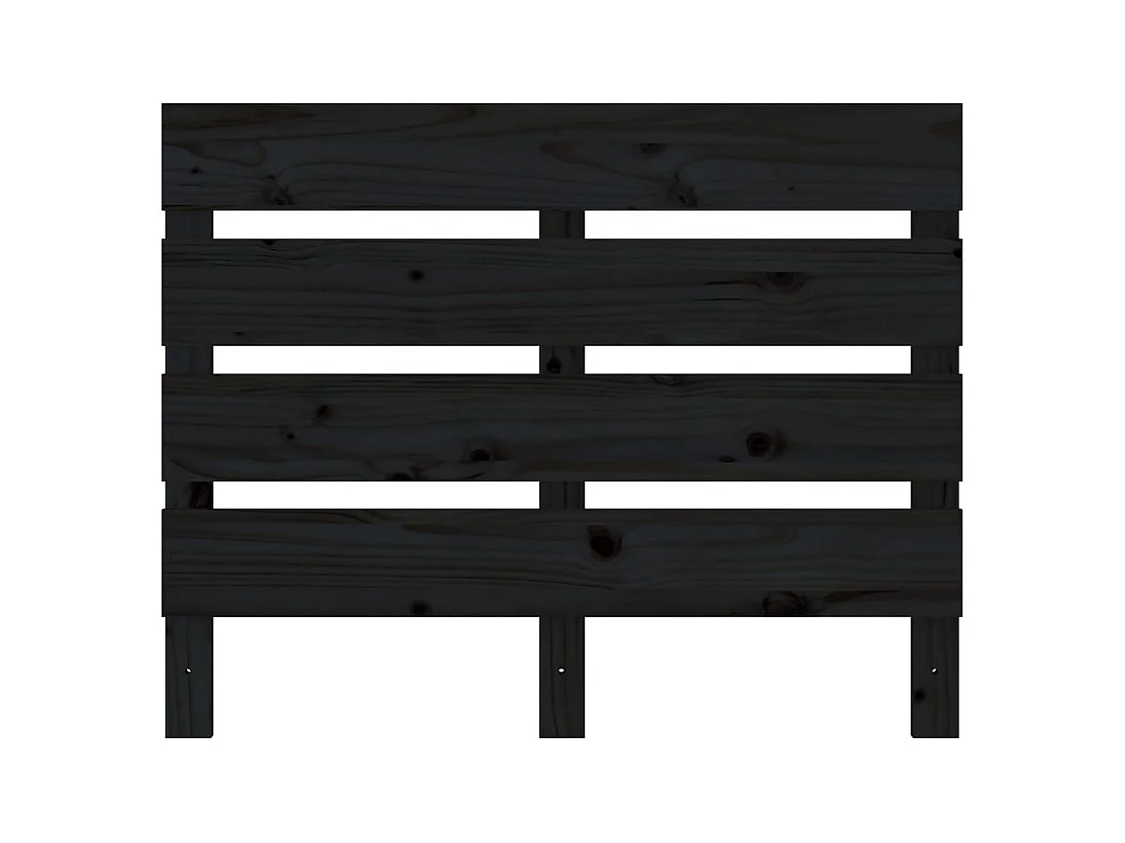 Cabecero de cama madera maciza de pino negro 100x3x80 cm