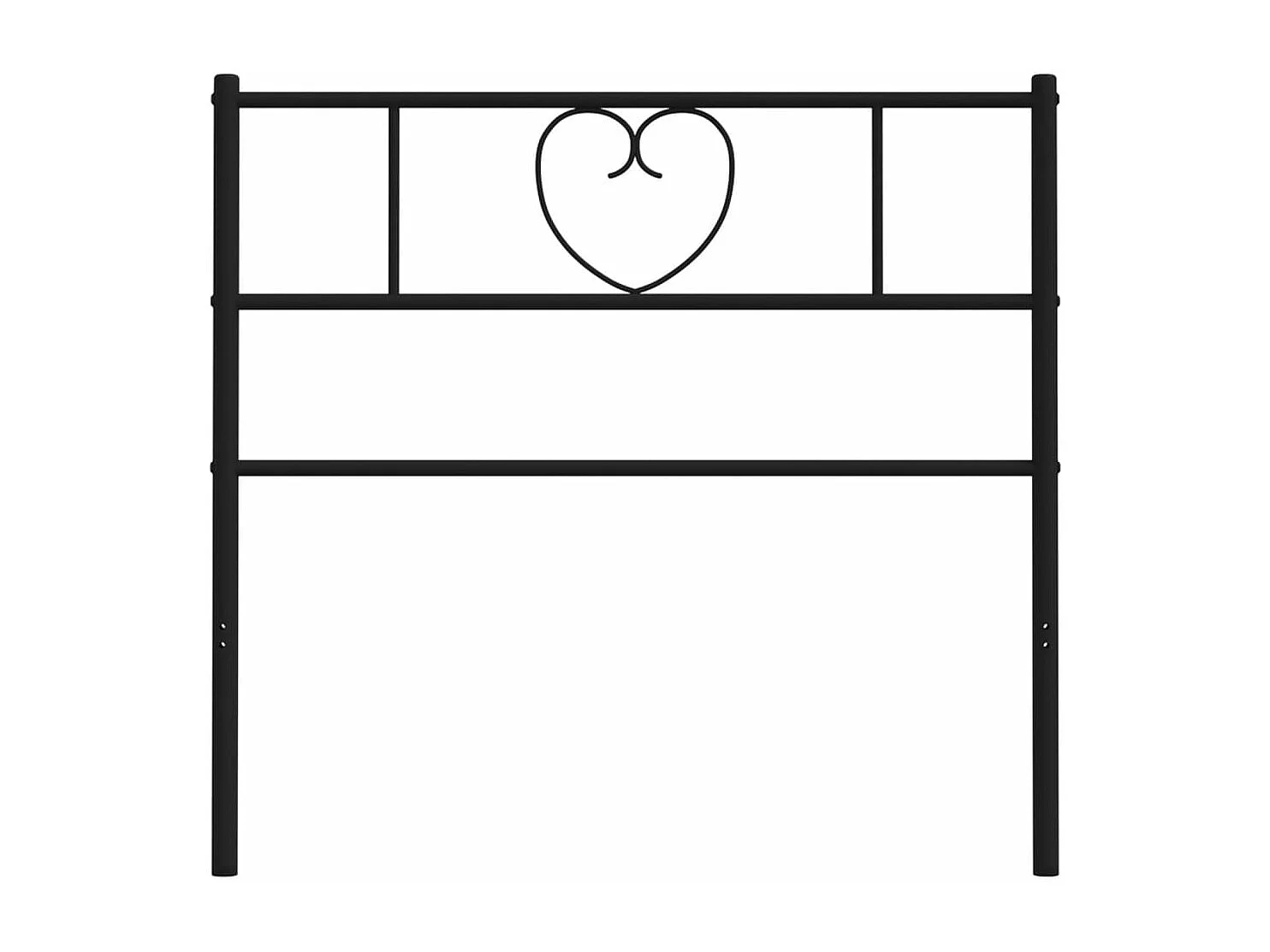 Tête de lit métal noir 107 cm