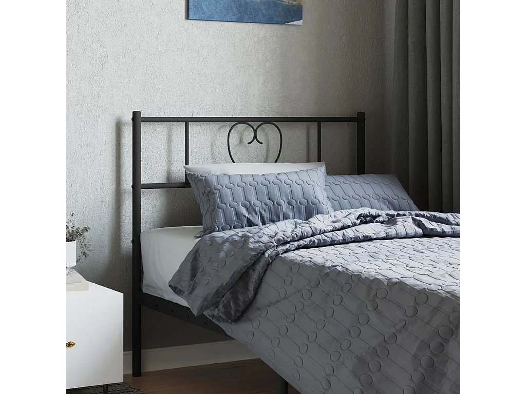 Cabeceira de cama 107 cm metal preto