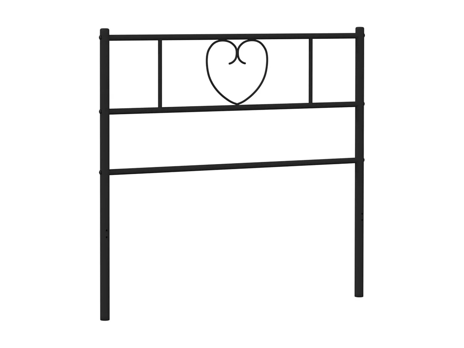 Cabeceira de cama 107 cm metal preto