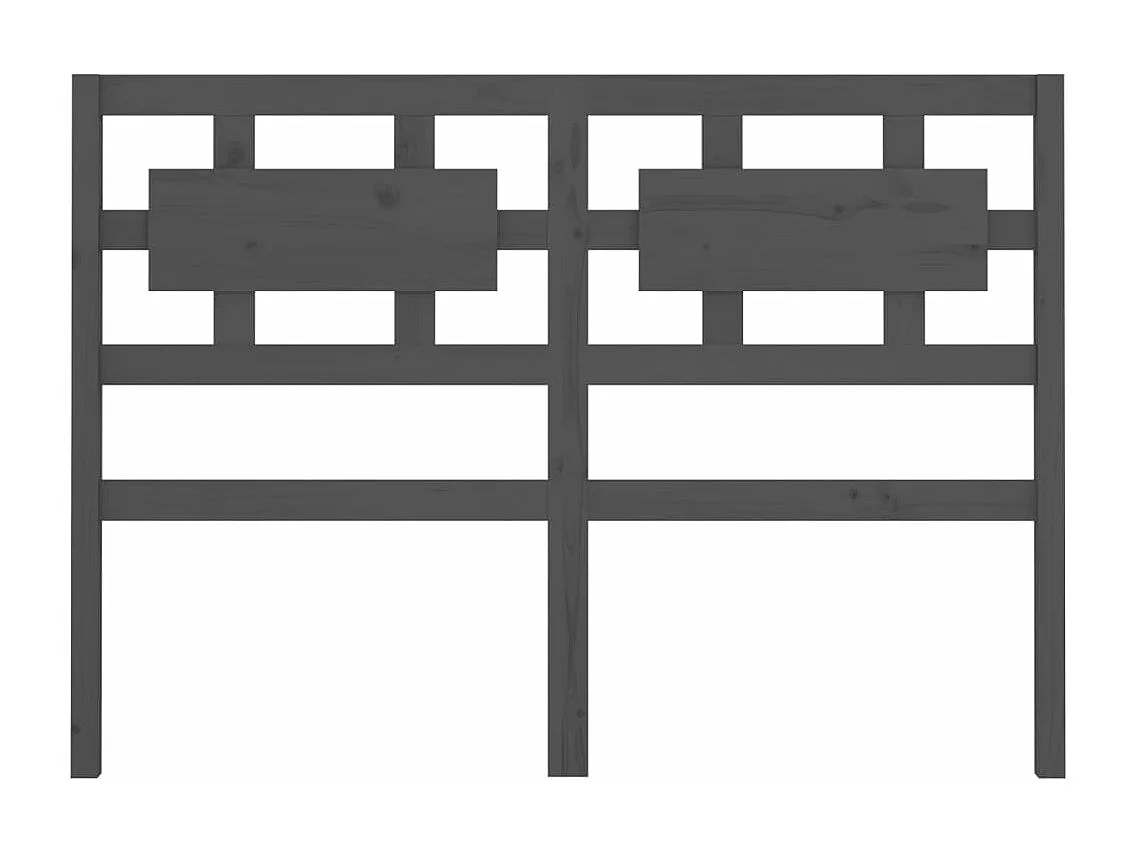 Tête de lit Gris 205,5x4x100 cm Bois massif de pin