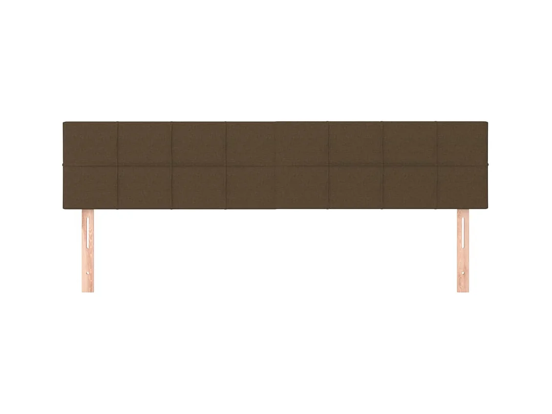 Cabeceira de cama 2 peças tecido 90x5x78/88 cm castanho