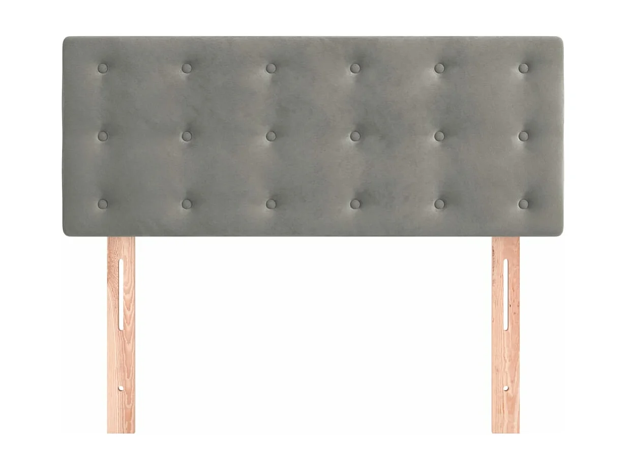 Hoofdbord 80x5x78/88 cm fluweel lichtgrijs