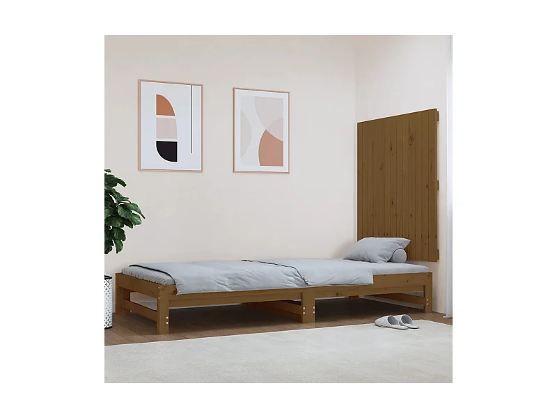 Cabeceira de parede 82,5x3x90 cm pinho maciço castanho-mel