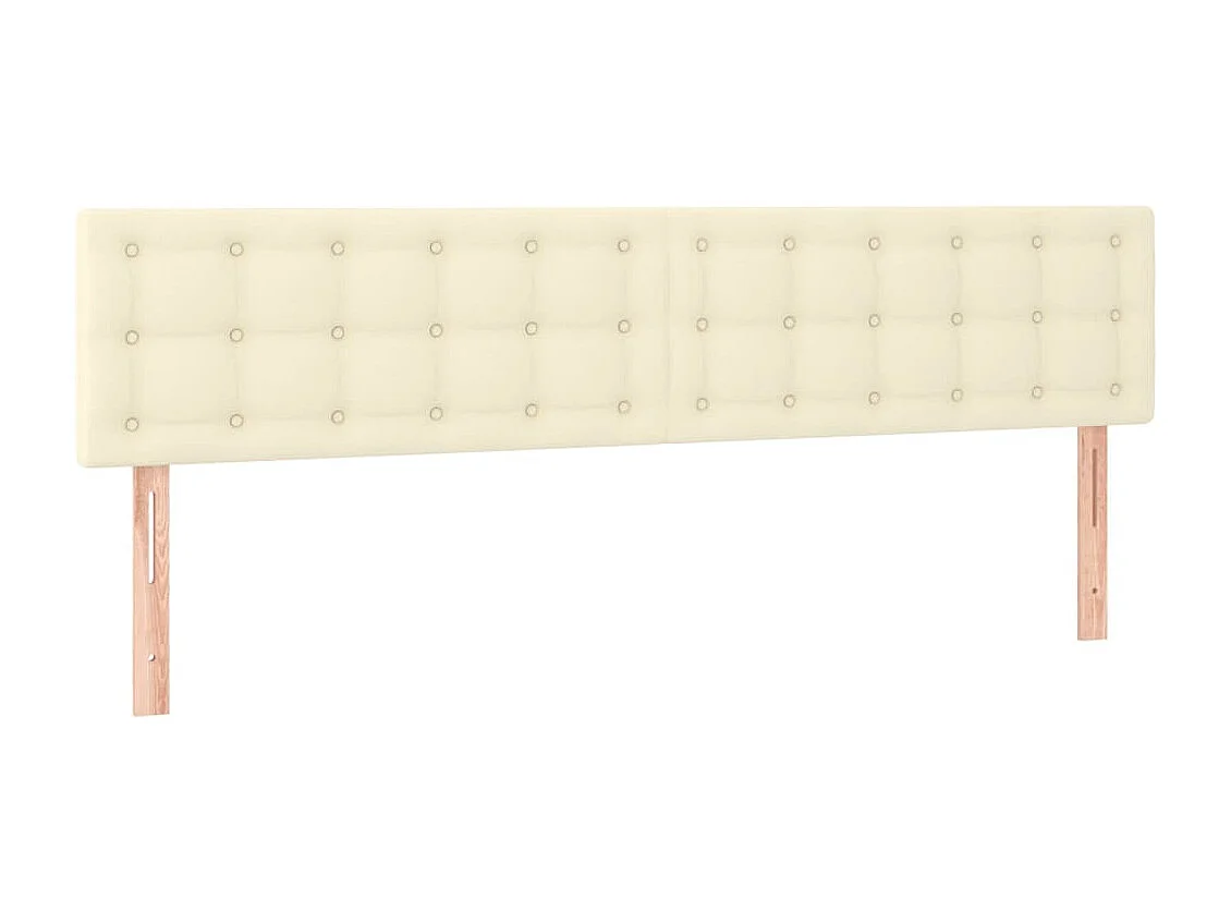Tête de lit 2 pièces Crème 90x5x78/88 cm Similicuir