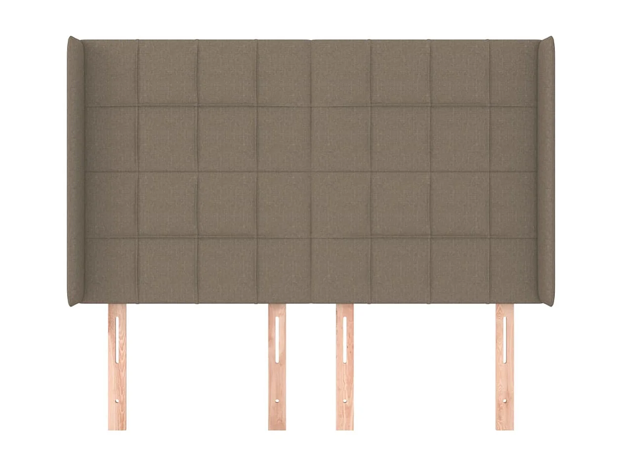 Tête de lit avec oreilles Taupe 147x16x118/128 cm Tissu