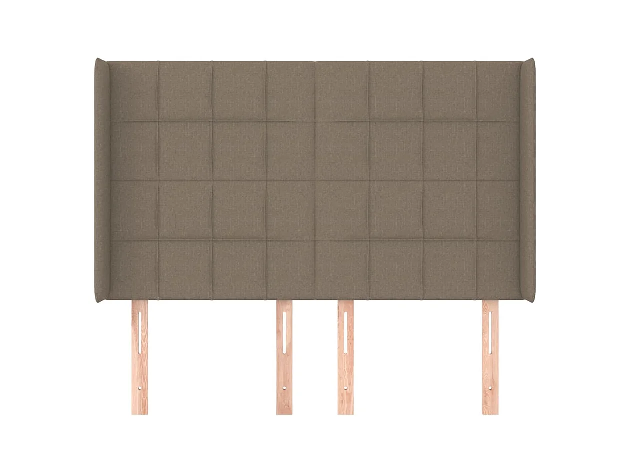 Tête de lit avec oreilles Taupe 147x16x118/128 cm Tissu