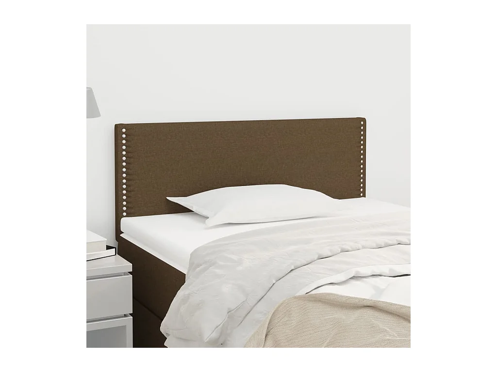 Tête de lit Marron Foncé 100x5x78/88 cm Tissu