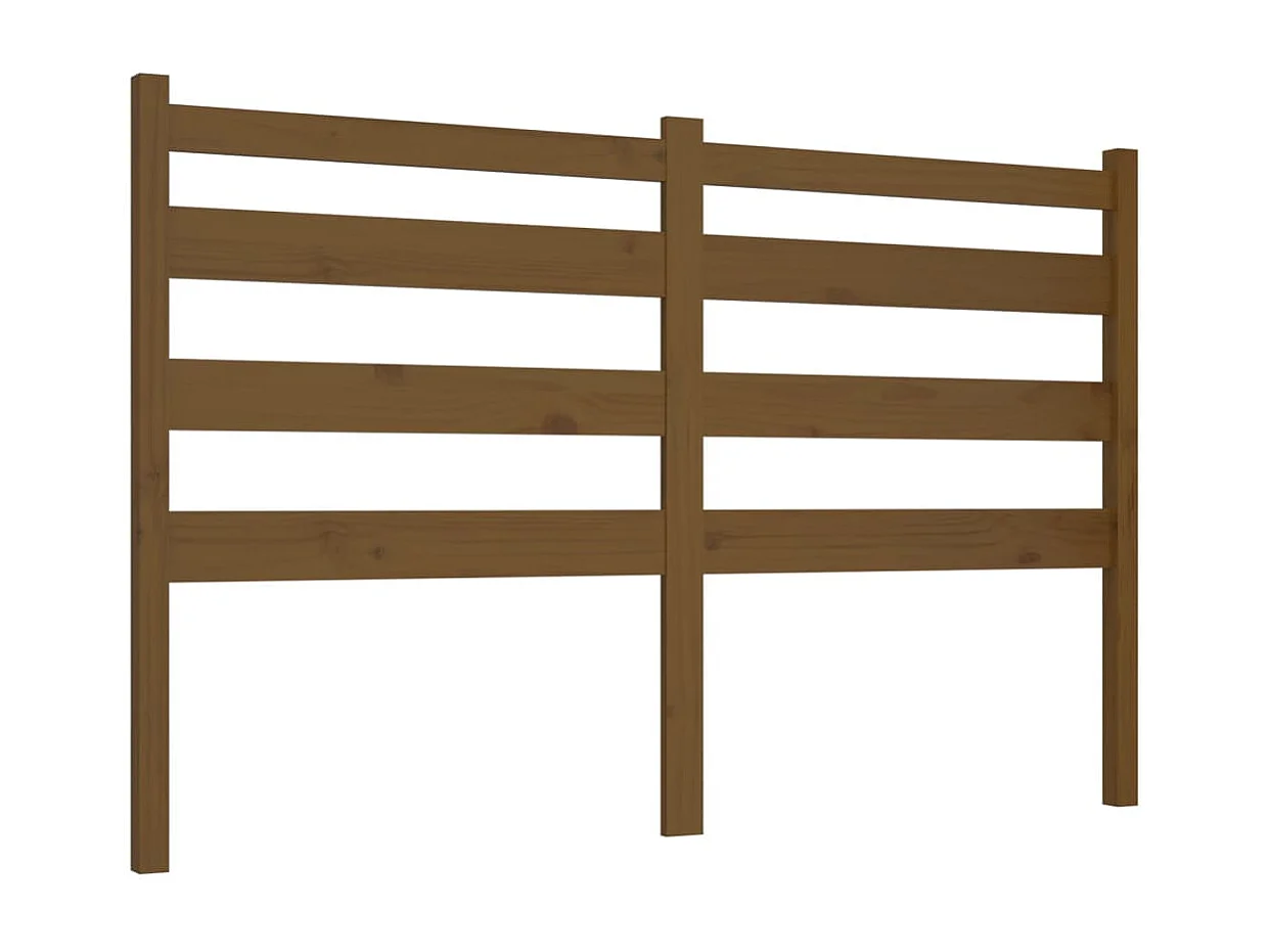 Cabecero de cama madera maciza de pino marrón miel 206x4x100 cm