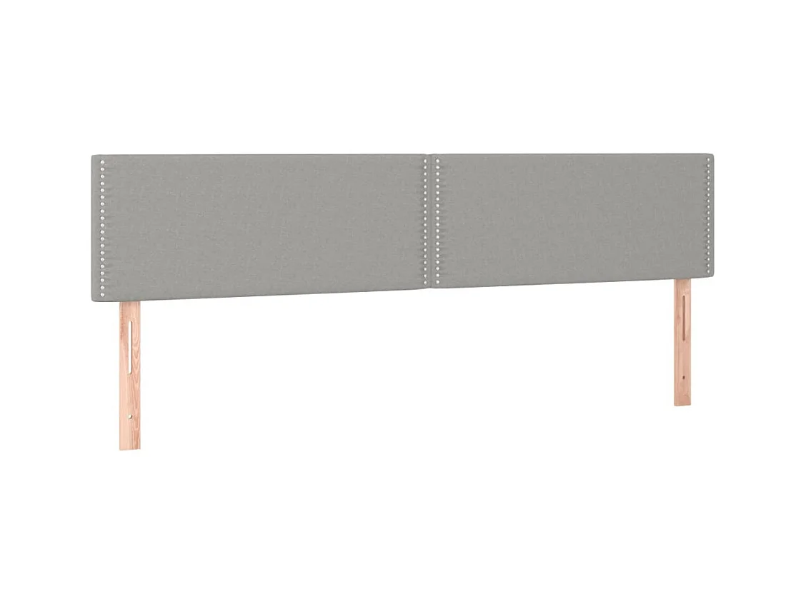 Tête de lit à LED Gris clair 180x5x78/88 cm Tissu
