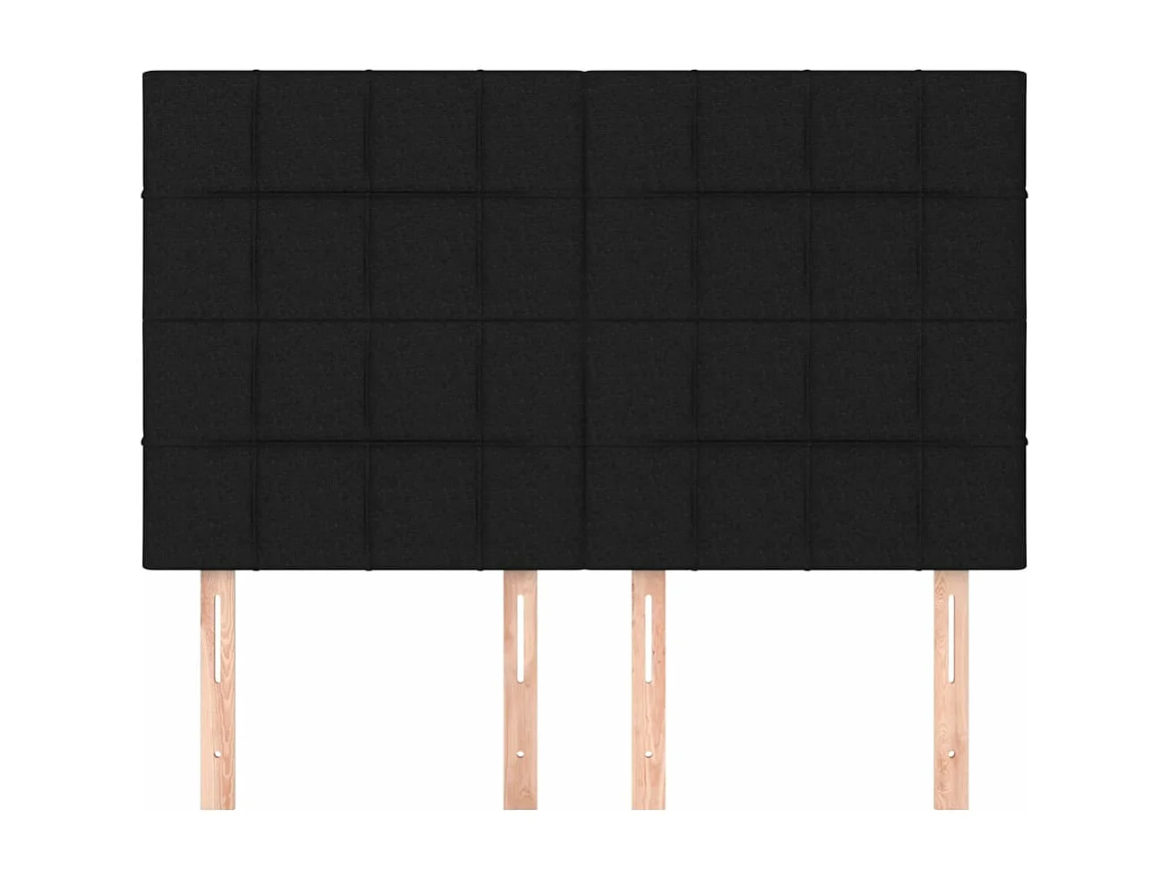 Cabeceira de cama 4 peças tecido 72x5x78/88 cm preto