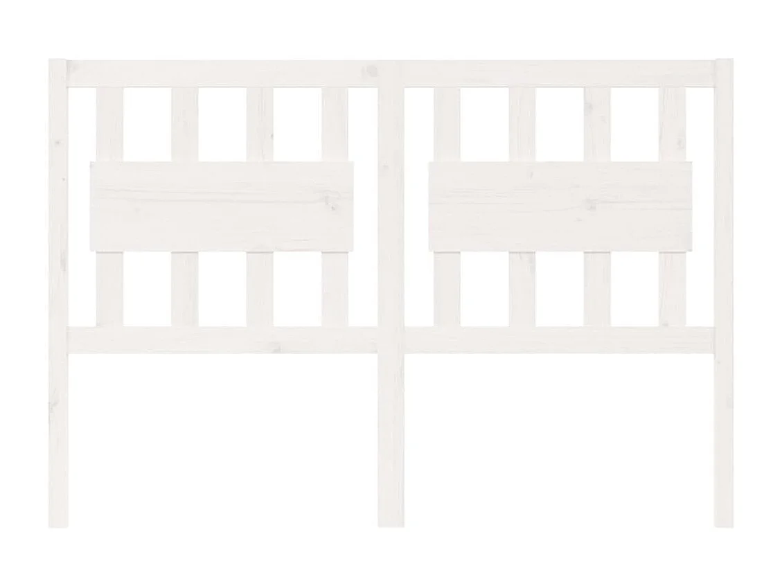 Cabecero de cama madera maciza de pino blanco 125,5x4x100 cm