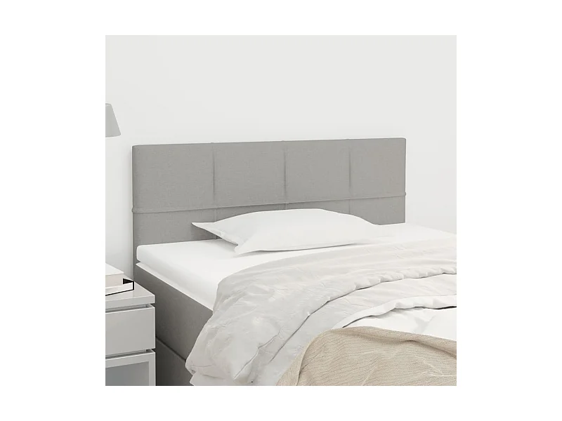 Tête de lit Gris clair 100x5x78/88 cm Tissu