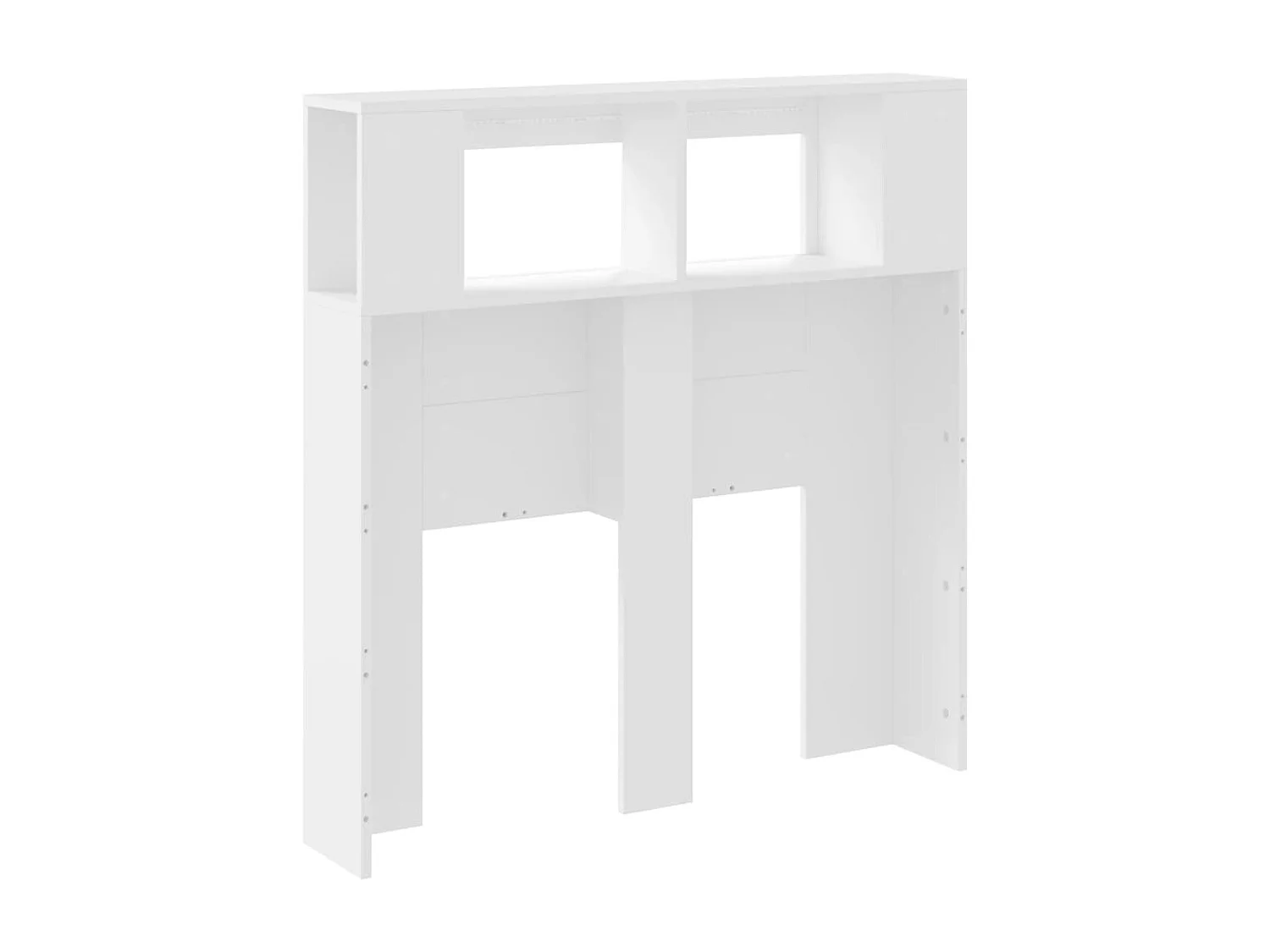 Tête de lit à LED blanc 100x18,5x103,5 cm bois d'ingénierie