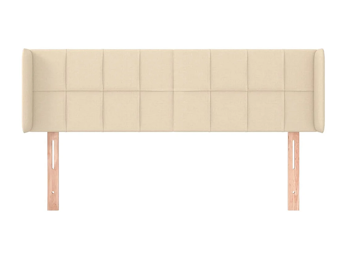 Tête de lit avec oreilles Crème 147x16x78/88 cm Tissu