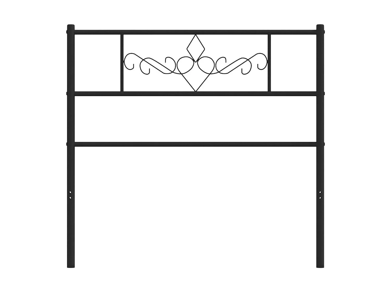 Hoofdbord 75 cm metaal zwart