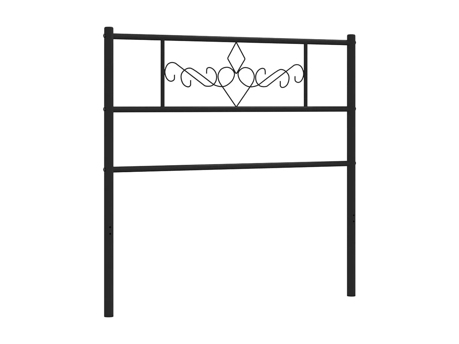 Hoofdbord 75 cm metaal zwart