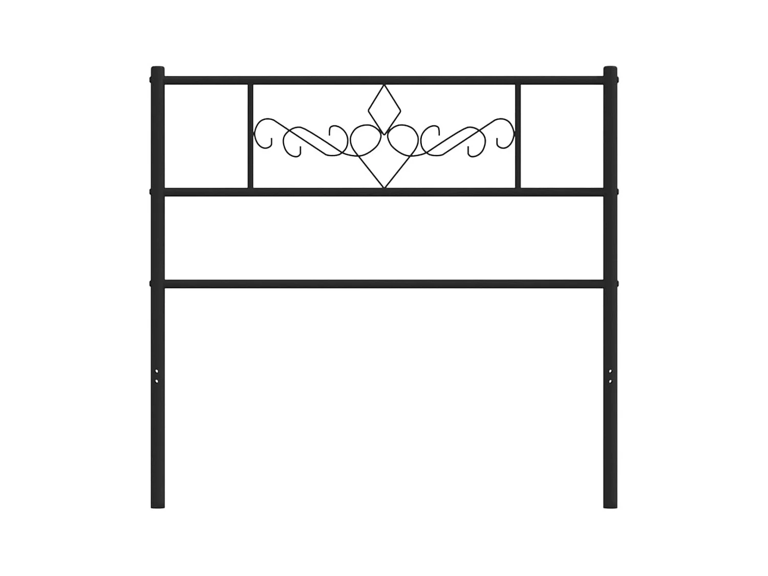 Tête de lit métal noir 75 cm