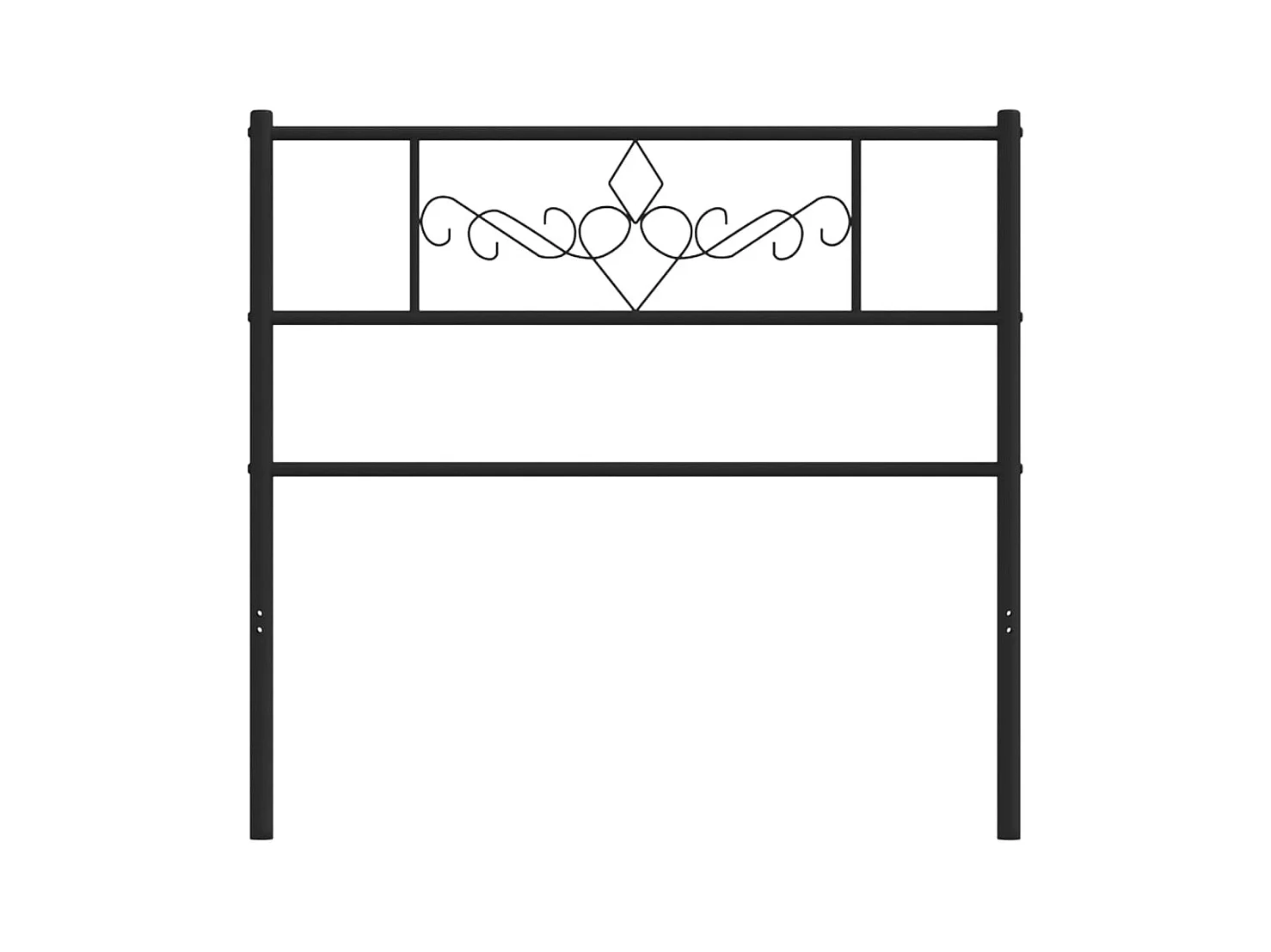 Tête de lit métal noir 75 cm