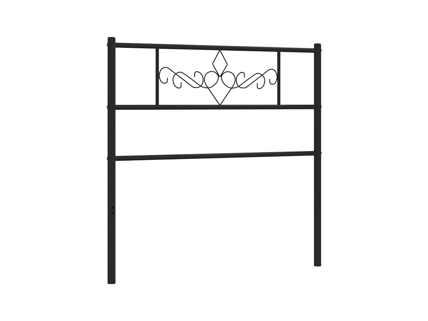 Tête de lit métal noir 75 cm