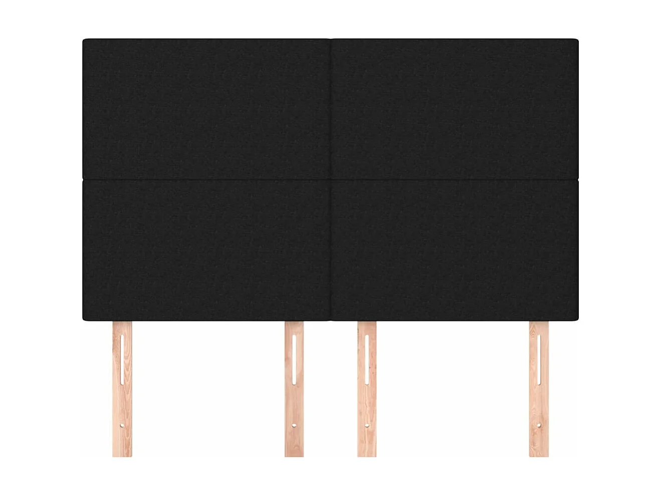 Tête de lit 4 pièces Noir 72x5x78/88 cm Tissu