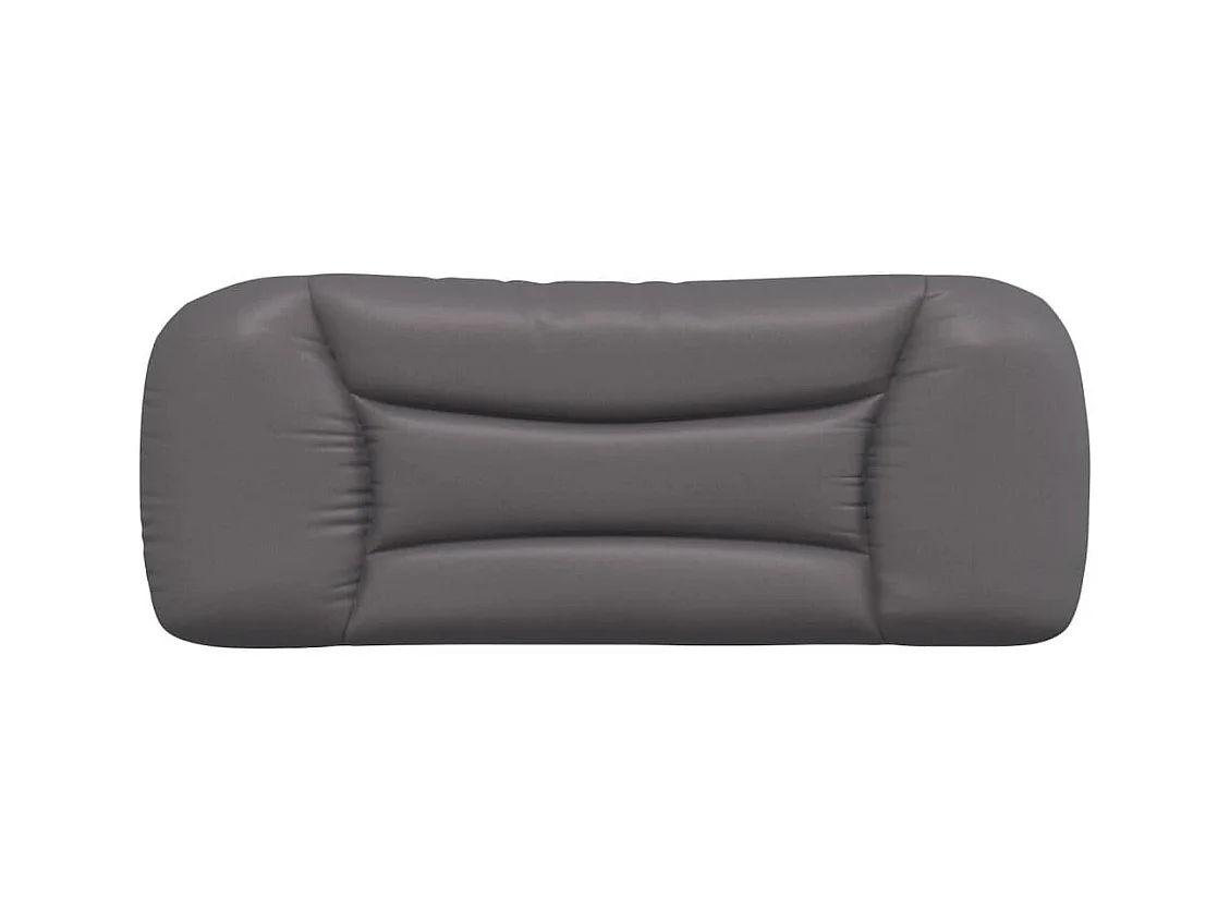 Tête de lit coussin gris 100 cm similicuir