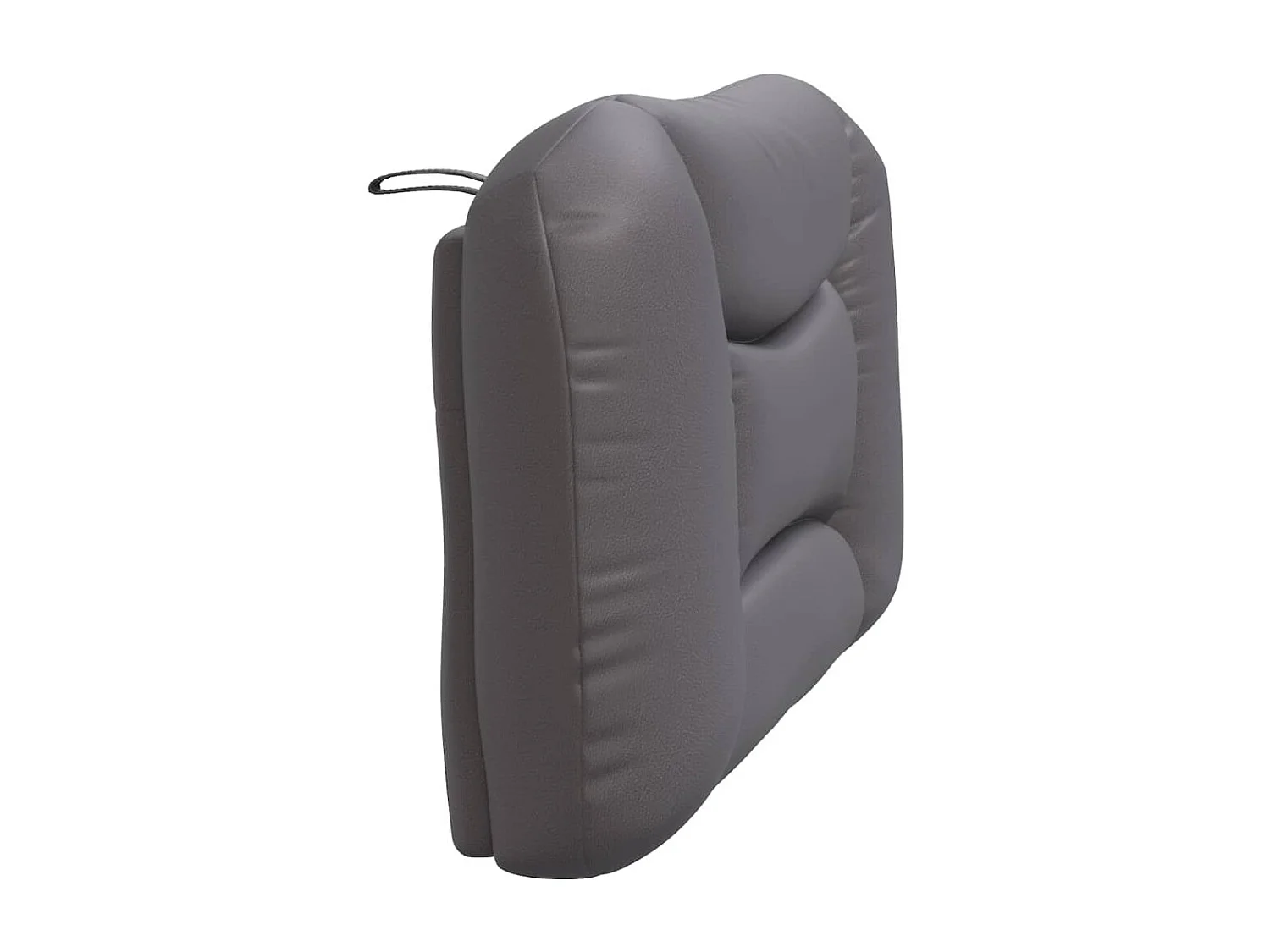 Tête de lit coussin gris 100 cm similicuir