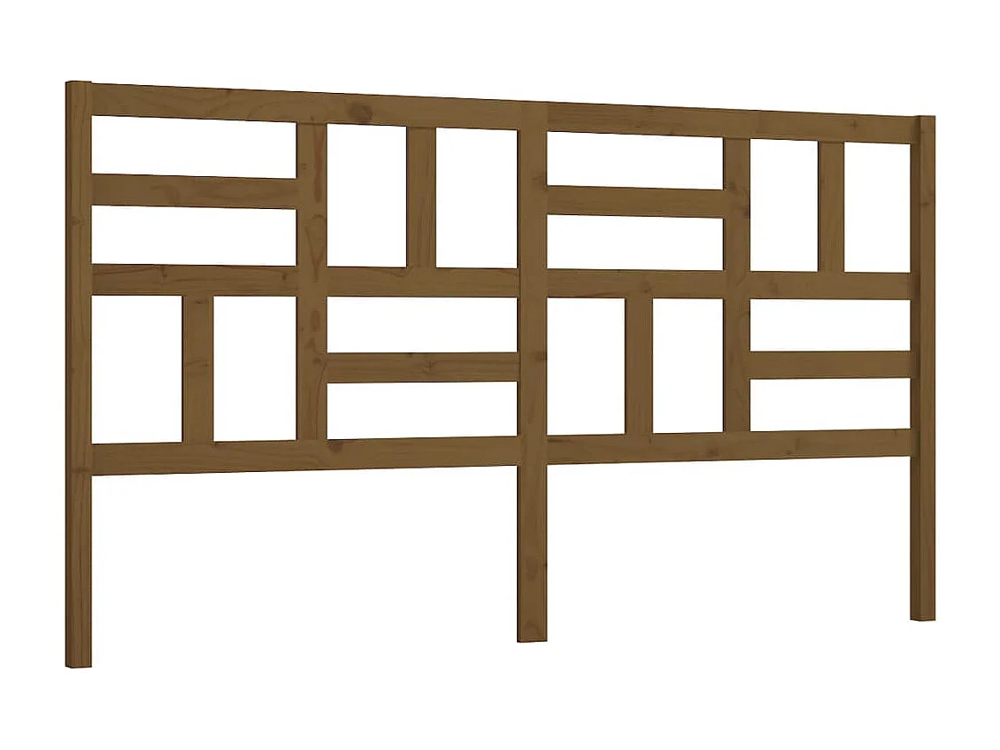 Tête de lit Marron miel 206x4x104 cm Bois massif de pin