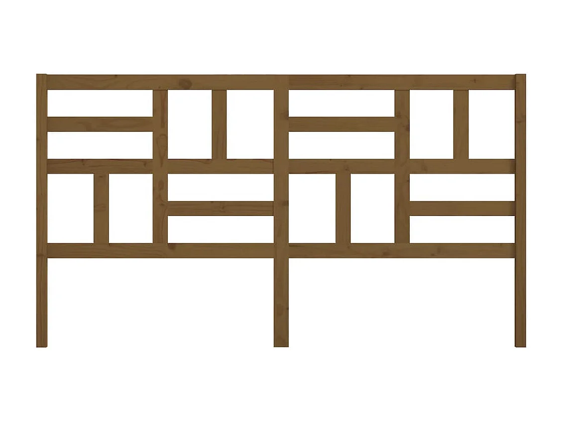 Tête de lit Marron miel 206x4x104 cm Bois massif de pin