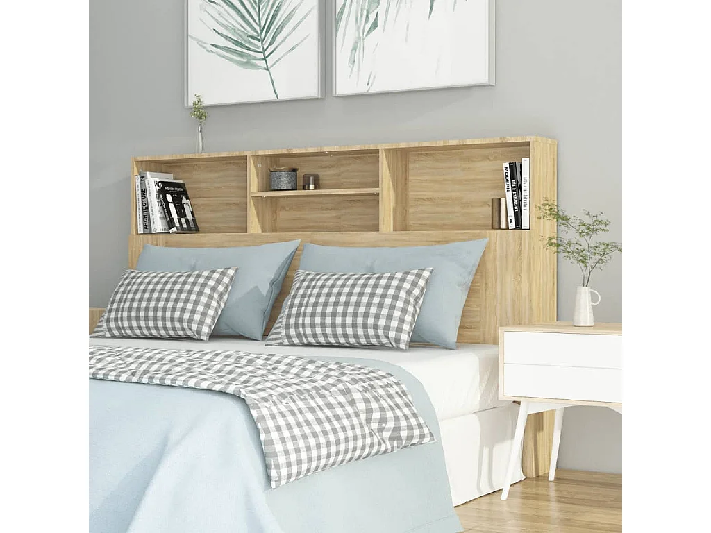 Armoire de tête de lit Chêne sonoma 160x19x103,5 cm