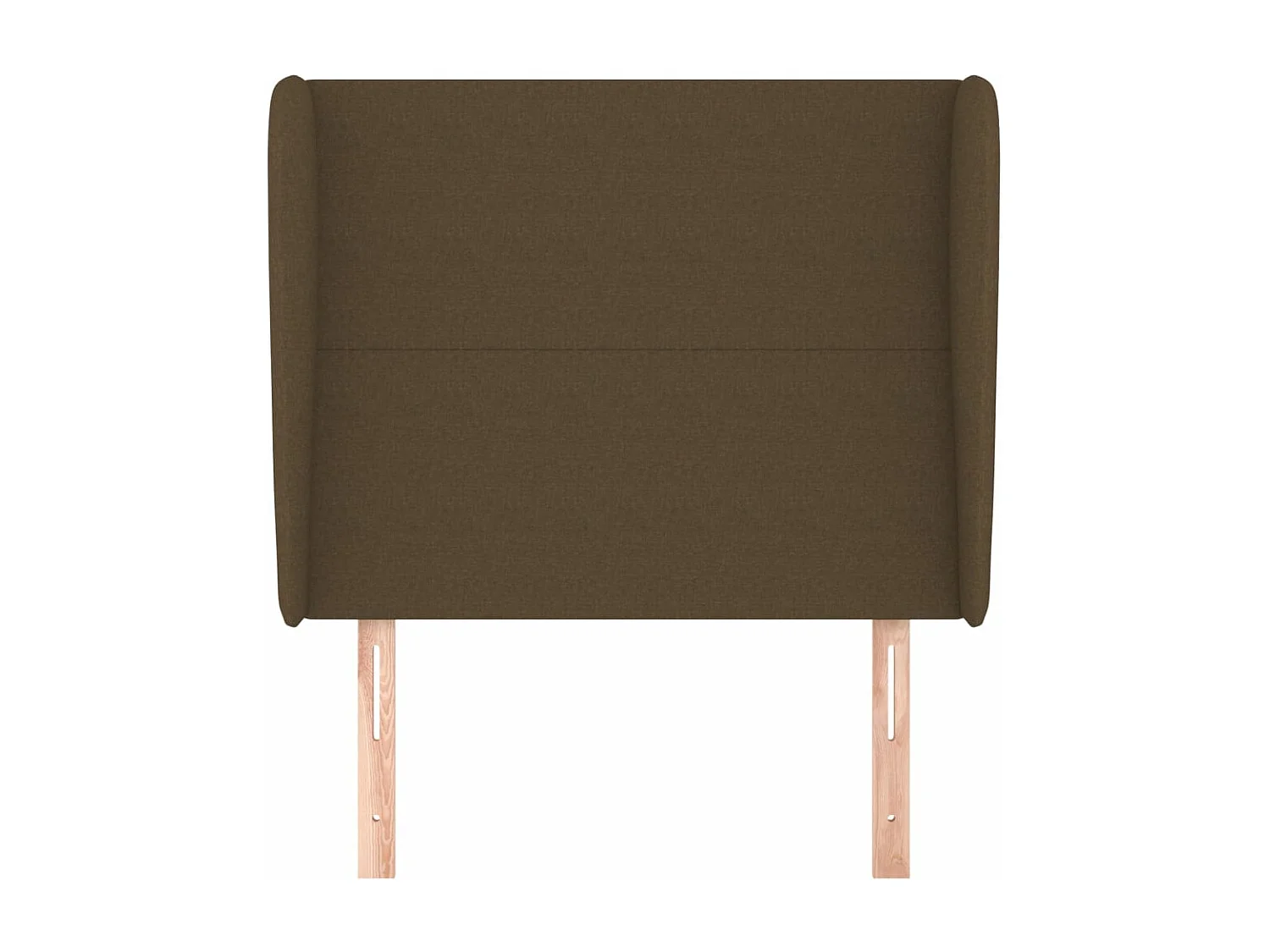 Tête de lit avec oreilles Marron foncé 103x23x118/128 cm Tissu