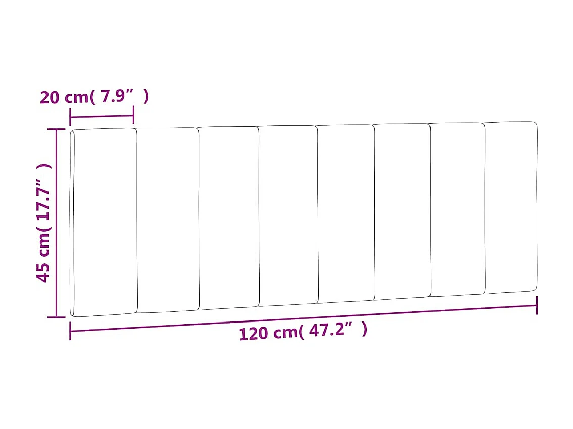 Cabecero de cama acolchado terciopelo azul 120 cm