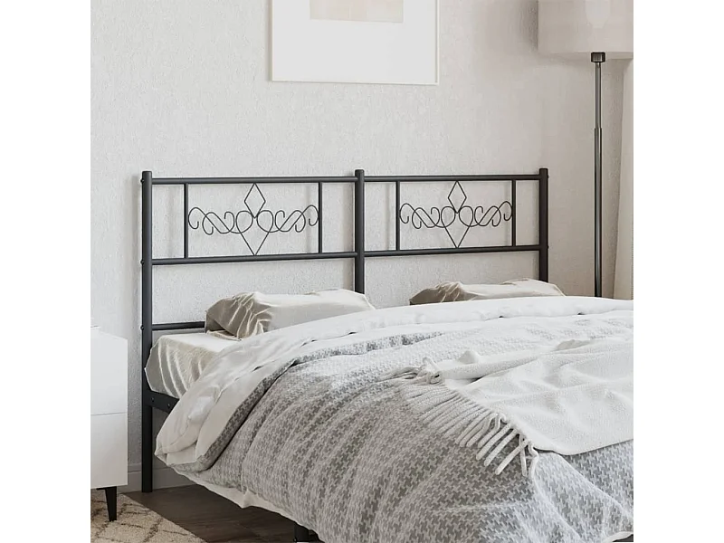 Cabeceira de cama 120 cm metal preto