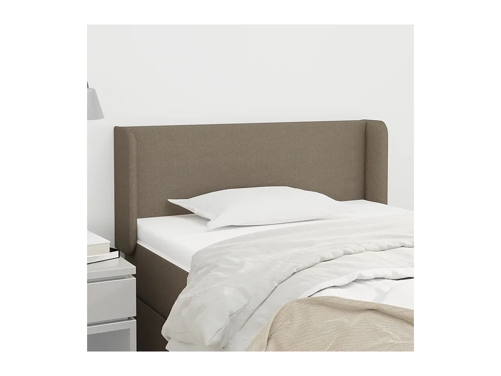 Tête de lit avec oreilles Taupe 83x16x78/88 cm Tissu