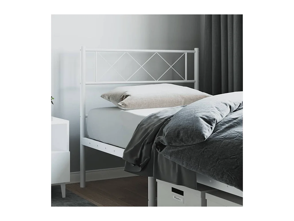 Hoofdbord 107 cm metaal wit