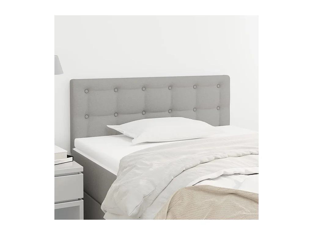 Tête de lit Gris clair 90x5x78/88 cm Tissu
