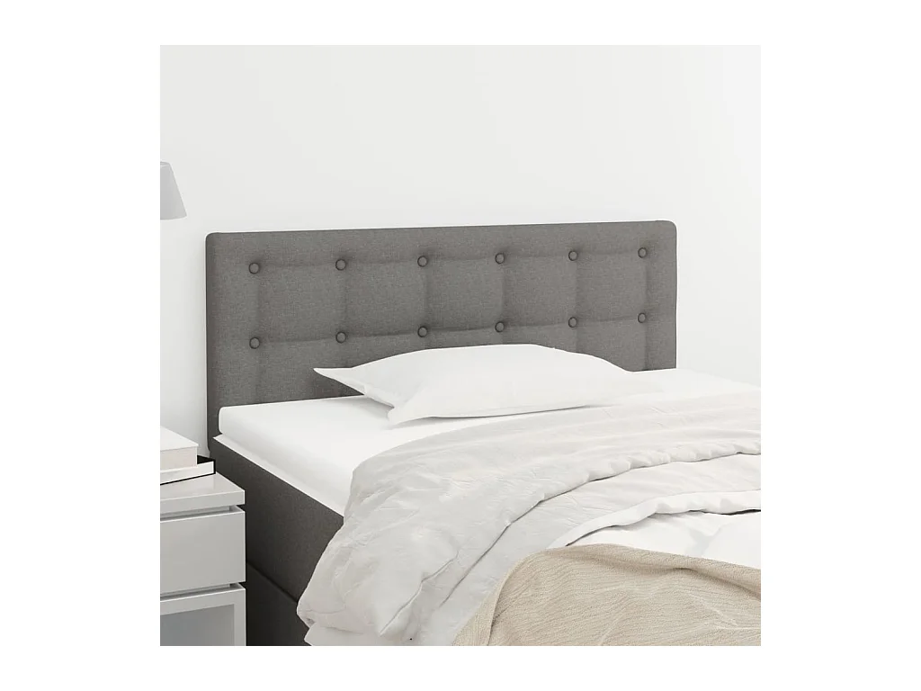 Tête de lit Gris foncé 100x5x78/88 cm Tissu
