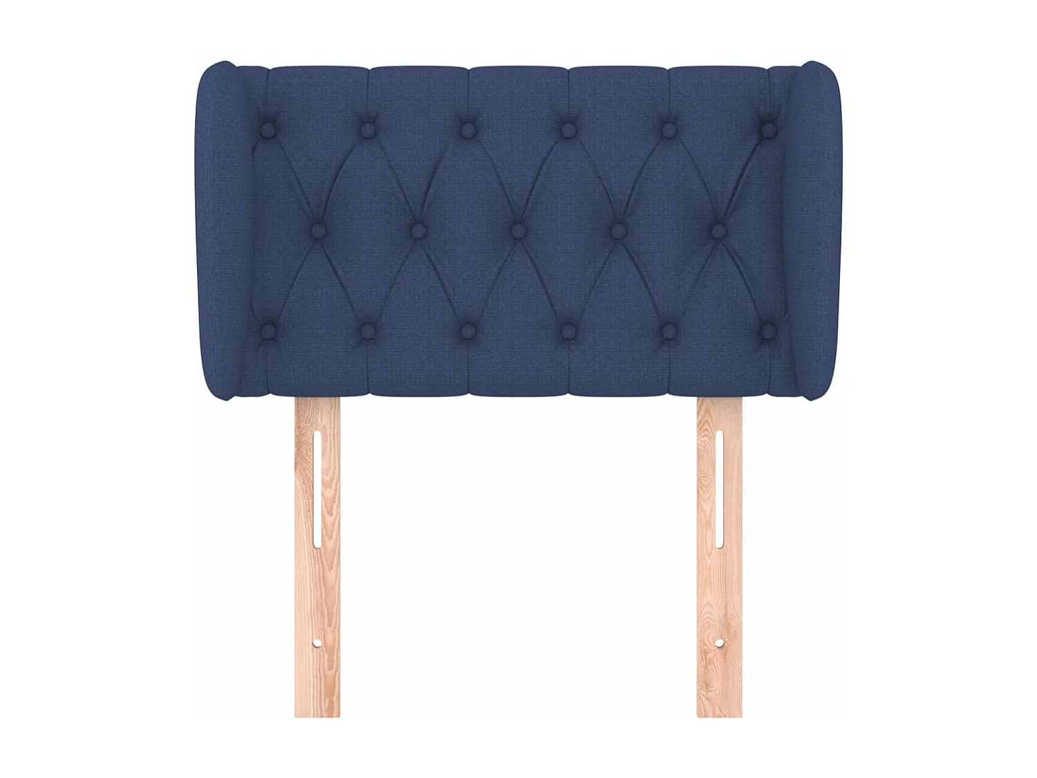 Cabeceira de cama c/ abas tecido 83x23x78/88 cm azul