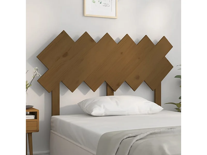 Hoofdbord 122,5x3x80,5 cm massief grenenhout honingbruin