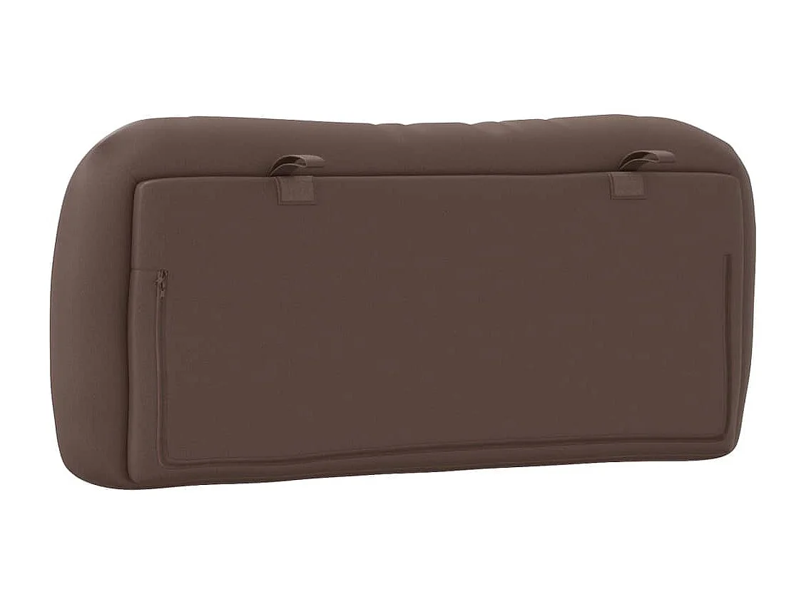 Tête de lit coussin marron 90 cm similicuir