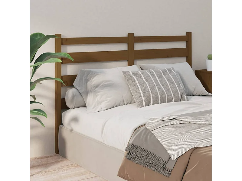 Tête de lit Marron miel 141x4x100 cm Bois massif de pin