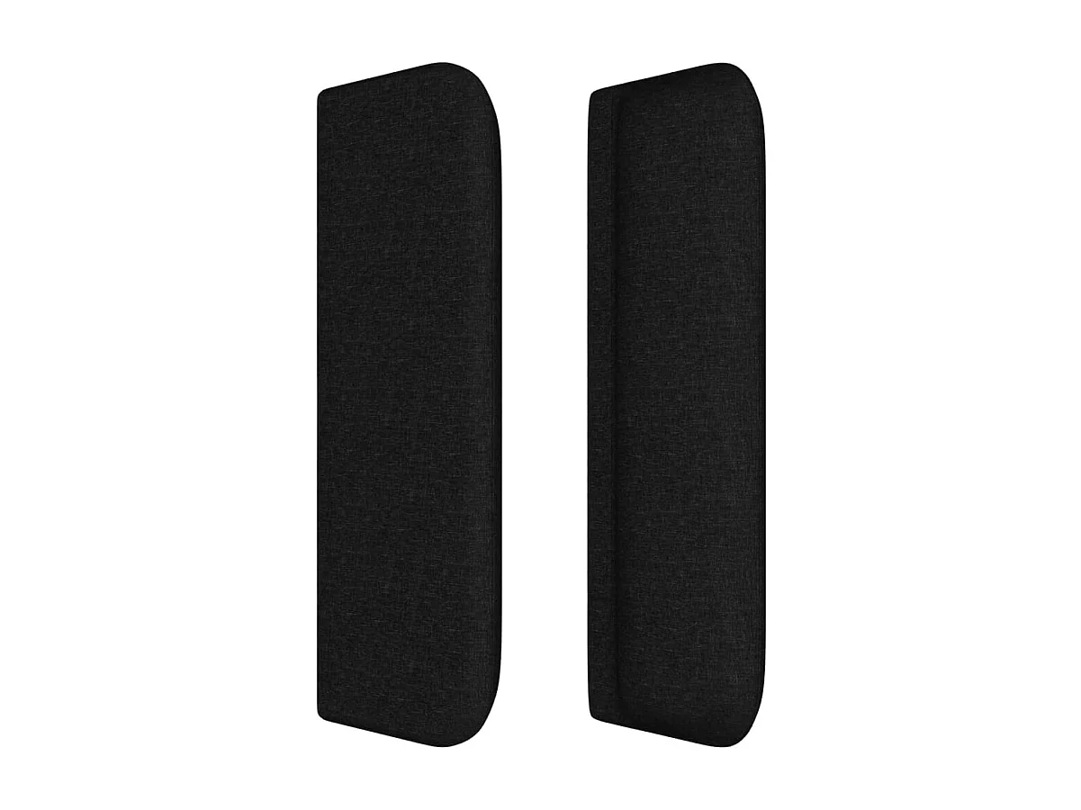 Tête de lit avec oreilles Noir 103x16x78/88 cm Tissu