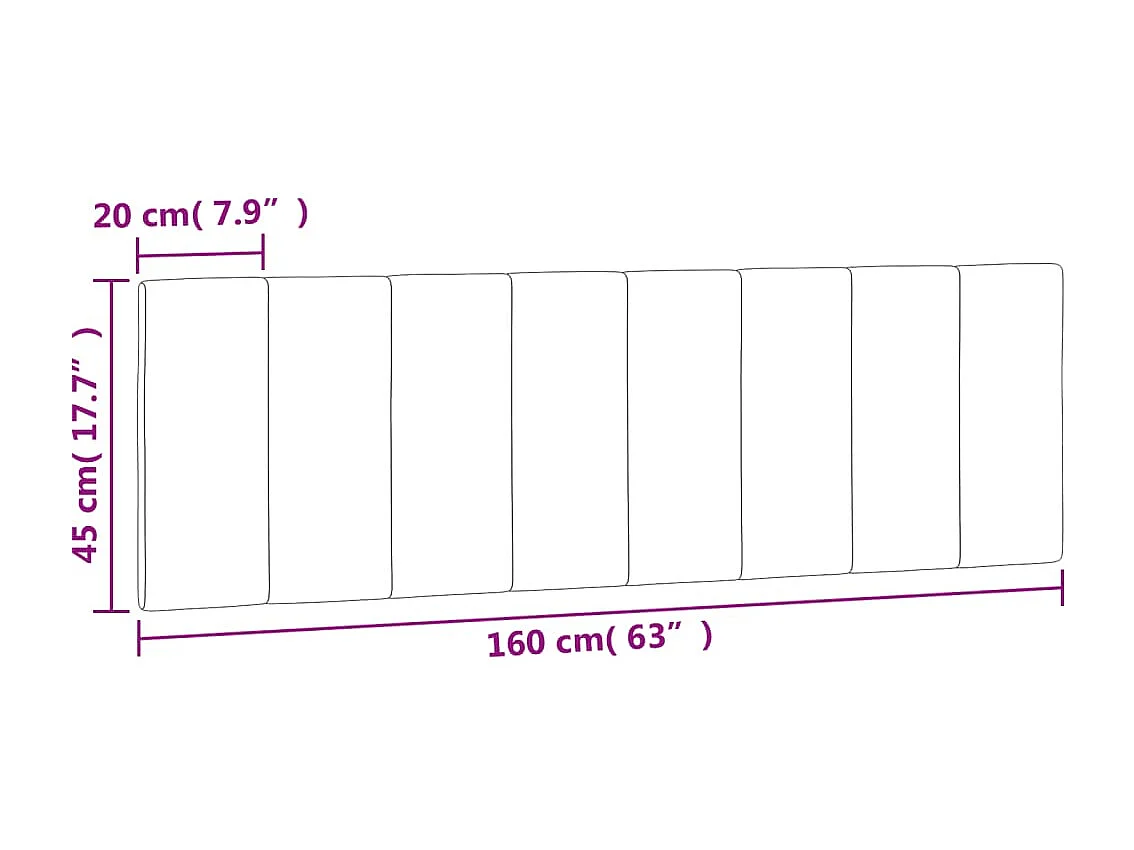 Tête de lit coussin vert foncé 160 cm velours