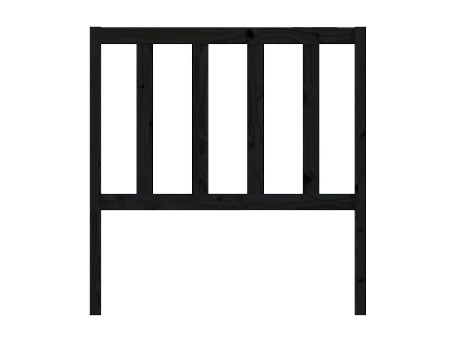 Cabecero de cama madera maciza de pino negro 96x4x100 cm