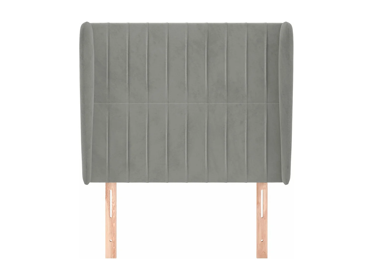 Tête de lit avec oreilles Gris clair 83x23x118/128 cm Velours