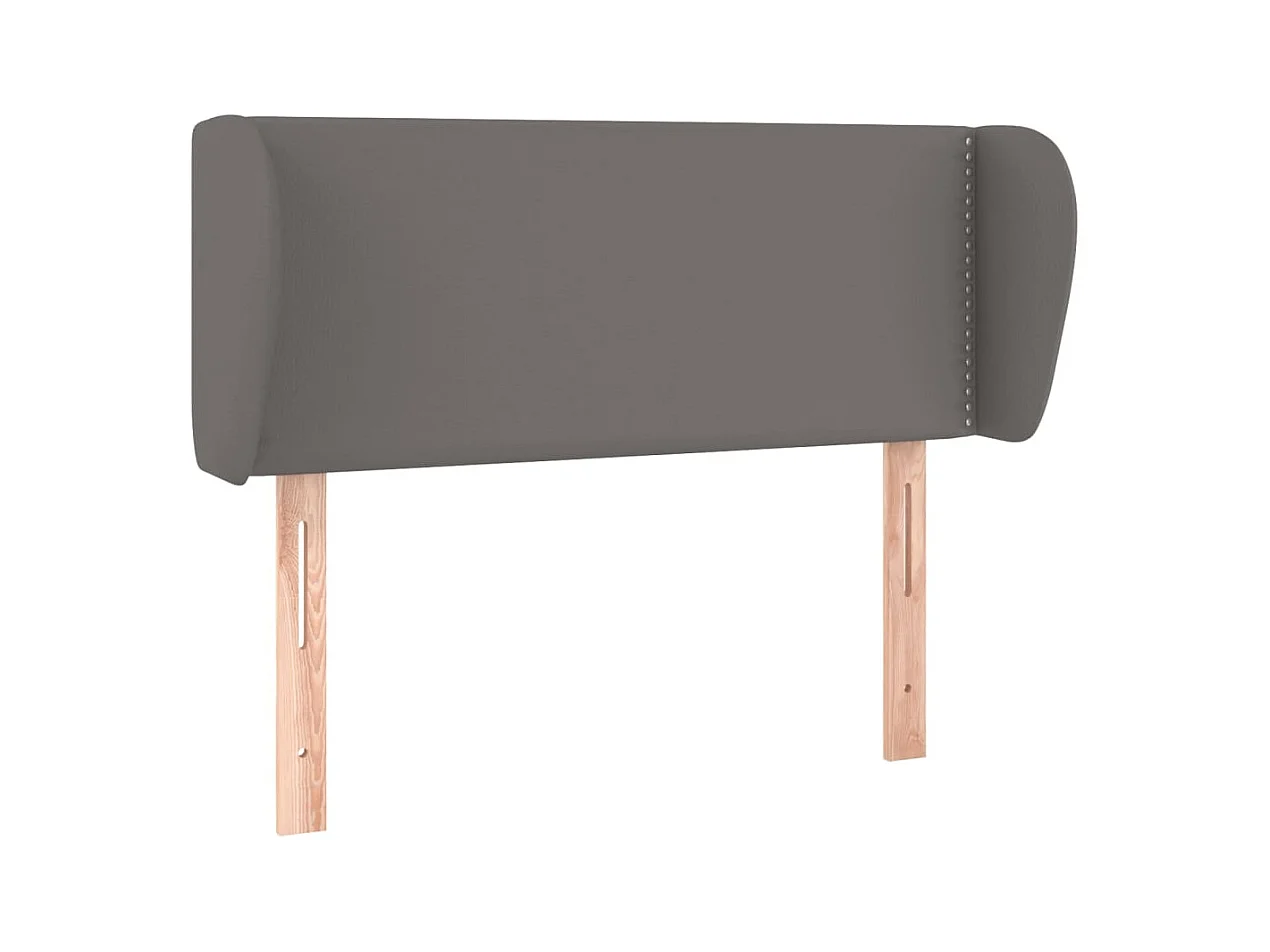 Tête de lit avec oreilles Gris 93x23x78/88 cm Similicuir